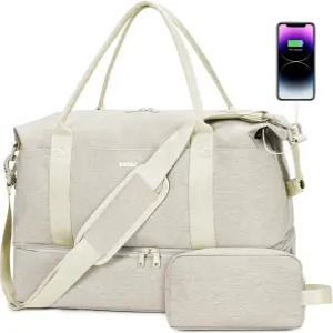 스피릿 항공 18x14x8 개인용 가방 언더시트 휴대용 및 젖은 포켓 신발 수납 공간 USB 충전 포트 포함