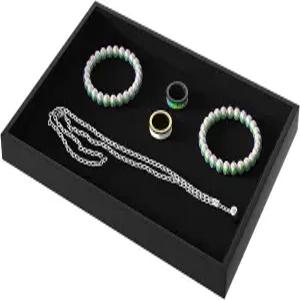 서랍용 쥬얼리 정리함 트레이 여성용 디스플레이 케이스 팔찌 목걸이 및 판매용 링 스탠드 벨벳 보관