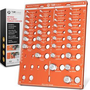 T D 42 홀 너트 및 볼트 나사산 검사기 인치 미터법 8 드릴 비트 15 19 표준 식별자 게이지 파인더 나사 벽 장착