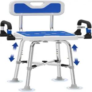 노인 장애인 또는 비만 성인을 위한 샤워 의자 헤비 듀티 500파운드 내부 샤워실용 벤치 시트 팔과 등받이