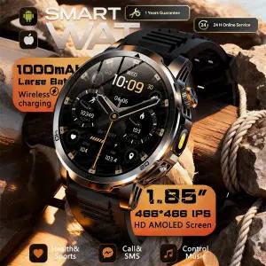 호환  2026년 신형 아웃도어 스마트워치 피트니스 시계 1.85인치 AMOLED 스크린 1000mAh 대용량 배터리 스