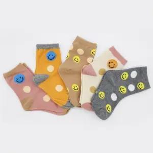 예쁜 스마일   양말 캐주얼 아동 5켤레 세트 유아 어린이 사계절 스포츠 가을 겨울