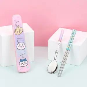 먼작귀 가벼운 주니어 슬림진공 스텐 수저케이스 3P세트