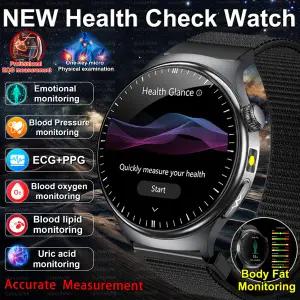 호환  2026 정확한 신체 건강 분석 스마트워치 남성용 ECG 혈중 지질 요산 혈압 체지방 음성 통화 스마트워
