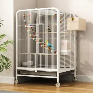 새장 1.2CM 50x38x77CM 대형 새집 케이지 앵무새 아크릴 놀이터