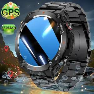 호환  2026년 신형 GPS 아웃도어 스마트워치 HD 412412 AMOLED 화면 심박수 블루투스 통화 IP68 방수 남성