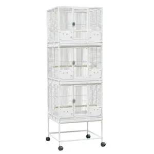대형 새장 3단 앵무새 조류 비둘기 선반 바퀴 사육 하우스 이동식