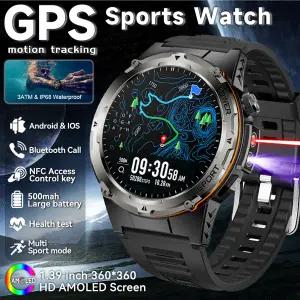 호환  2025년 신제품 GUHUAVMI 아웃도어 스포츠 남성 스마트워치 적외선 3ATM 방수 500mAh 블루투스 통화