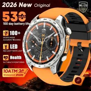 호환  2026 신형 GPS 지도 내비게이션 스마트워치 AMOLED 스크린 3ATM 방수 스포츠 스마트워치 나침반 NFC