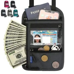 여행용 여권 파우치 목걸이 수납 휴대용 보호커버 UbI9+9Ixb