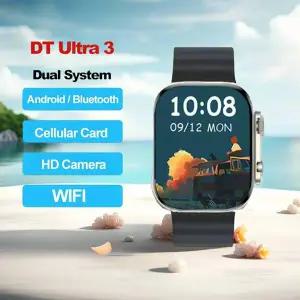 호환  DT Ultra 3 스마트 시계 셀룰러 카드 유라시아 버전 2GB  16GB AMOLED Wifi 카메라 5G 네트워크 남성