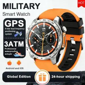 호환  2026년형 남성용 스마트워치 내장 GPS 지도 블루투스 통화 100가지 이상 스포츠 모드 3ATM 방수 MP3M