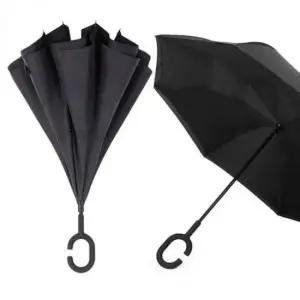 C형 손잡이 장우산 반전 접는 우양산