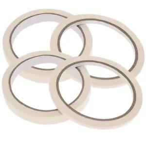 DKJEKdje 4개 네일 테이프 아트 접착 마스킹 화이트 탈착식 종이 스트라이핑 팁 가이드 액세서리 5mm*12m