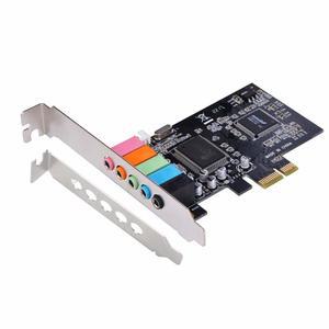 PC Windows용 최적의 쇼핑 PCIe 사운드 CMI8738 비트 로우 5.1 내장 스테레오 카드 7/8/10용 칩 있는 PCI-e 3D 32/64 Windows 오디오 브래킷이 프로파일