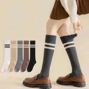 [하프클럽/셀러허브_여성트랜드패션]니삭스 양말 학생 골지 여성양말 패션