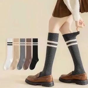 [하프클럽/셀러허브_여성트랜드패션]외출 나들이 골지 라인 아동양말 니삭