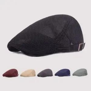 [패션] 메쉬 헌팅캡 밀짚 빵모자 통기성 남성용 모자