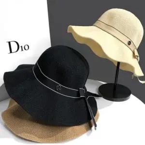 [패션] 밀짚모자 여성 버킷햇 해변모자 챙넓은 밀짚 벙거지