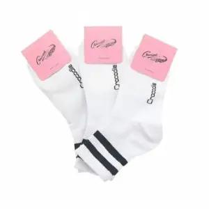 [패션] 크로커다일 여성 투라인 중목양말 화이트 3켤레 단색 패션 캐주얼 교복 사계절