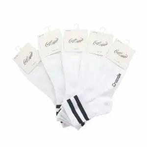 [패션] 크로커다일 남성 투라인 중목양말 화이트 5켤레 단색 패션 캐주얼 교복 사계절