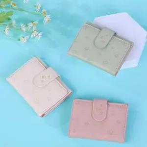 [패션] 귀여운 발바닥 무늬 심플 스냅 단추 여자 아동 반지갑