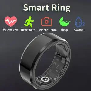 호환  화웨이의 피트니스 건강 스마트 링 심박수 모니터링 혈액 산소 수면 스포츠 손가락 디지털 링 안드로
