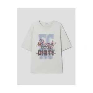 에잇세컨즈 반팔티셔츠 가먼트다잉 빈티지 크롭 반소매티 라이트 그레이 1695386