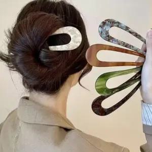 [신상오픈런]자개비녀 영롱 휴양 혼주 홀로그램 빅사이즈 U자머리핀 (30366223)