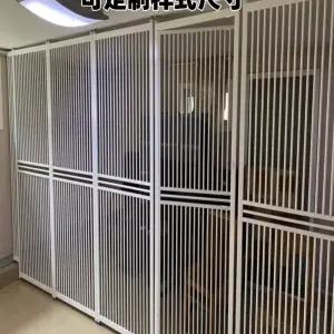 고양이 흰색 슬라이딩문 방묘문 180cm 높이 펜스