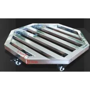 스테인레스 이동식 바퀴 화분받침 받침대 트레이