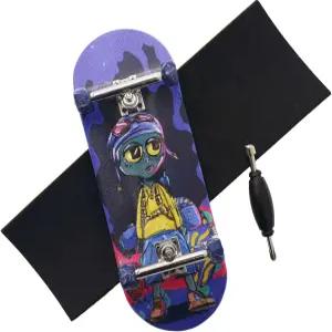 RACOFSB 프로 핑거보드 34mm 나무 보드 전문가용 핑거 스케이트보드 트럭 CNC 소용돌이 바퀴 (에일리언)