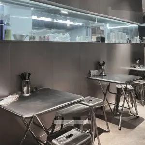 스테인레스 포차 테이블 의자 세트 테라스 업소용 사각 접이식