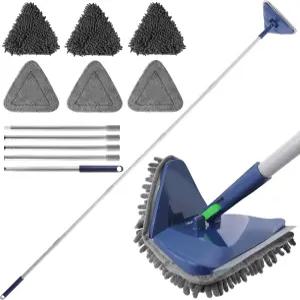 붐조이 벽 청소기 걸레 82인치 긴 손잡이 스퀴지가 있는 베이스보드 청소 도구 먼지떨이 페인트 칠한 창문