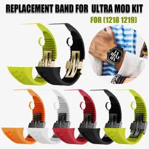 호환  수정 키트용 불소 고무 스트랩 교체 밴드 워치 울트라 49mm APB1218 APB1219 럭셔리 스트랩