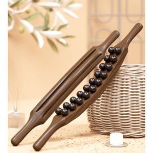 편백나무 마사지 도구 31비즈 자극용 안마봉 40cm 마사지스틱 괄사 스틱 나무