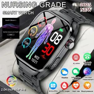 호환  2026 신형 간호사급 진단 요산 혈중 지방 스마트워치 ECGPPG 맥박 혈압 시계 HD 통화 건강 시계