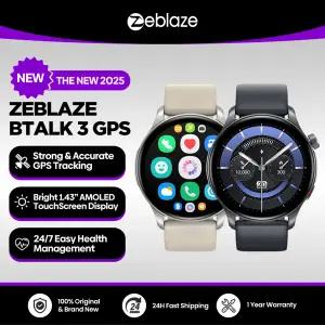 호환   Zeblaze Btalk 3 GPS Smartwatch 1.43 AMOLED 스크린 듀얼 스트랩 블루투스 통화 스포츠 시계 심박