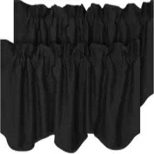 H.VERSAILTEX 2 패널 주방 창문/거실/목욕실 프라이버시 보호 막대 포켓 장식 가리비 창문 커튼 52인치 W x