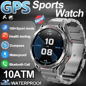 호환  2025 프리미엄 GPS 스마트워치 HD AMOLED 디스플레이 블루투스 통화 내장 GPS 10ATM 방수 아웃도어
