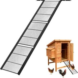 개빈지타오 닭장 경사로 길이 조절이 가능한 발 문제가 있거나 튼튼한 검은색 닭을 날릴 수 없는 닭장용