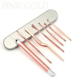 LED 핑크골드 귀청소세트 귀이개 귀파개 귀후비개 이어스푼