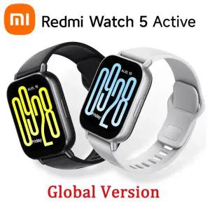 호환 글로벌 버전 샤오미 호환 레드미 워치 5 액티브 2인치 LCD 18일 배터리 수명 블루투스 통화 5ATM 방수