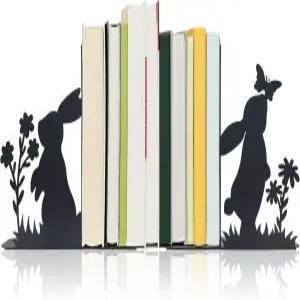 매력적인 토끼 장식 북엔드 - 가정과 사무실을 위한 귀엽고 기능적인 액세서리