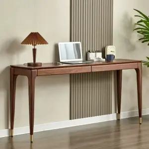 원목 좁고 긴 테이블 콘솔 서랍 화장대 현관 책상 거실 컴퓨터 재태근무책