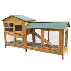 토끼 집 주말농장 케이지 우리 토끼장 고양이 애완동물 친환경적 대형 투명 오리