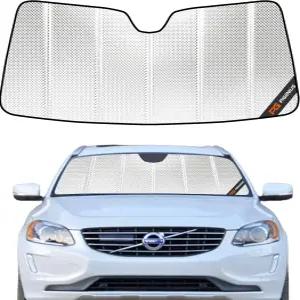 볼보 XC60 2010-2017용 피게니우스 윈드실드 선쉐이드. 반사 알루미늄 필름 전면 유리창 선쉐이드 -