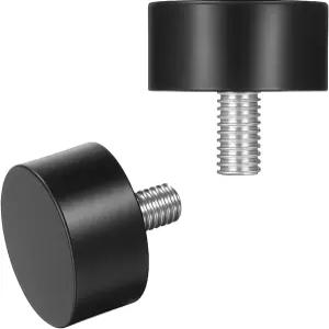 이지미브스 엔드 캡 교체용 마감재 커튼봉 나사 6mm 커튼봉용 블랙 드레이퍼 원형 2팩