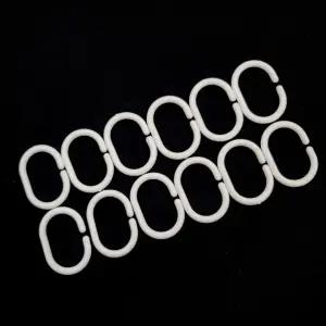 플라스틱 C형 커튼고리 커튼링 화이트 J7