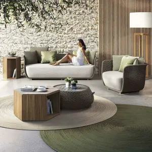 라탄소파 야외용 테라스 빌라 레저 발코니 쇼파